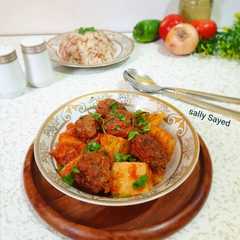 بطاطس مطبوخة بكرات اللحم-レシピのメイン写真