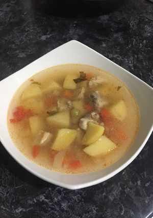 O poză a rețetei Ciorbă de legume cu carne.