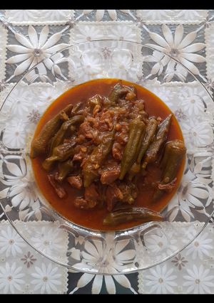 عکسی از دستور خورشت بامیه