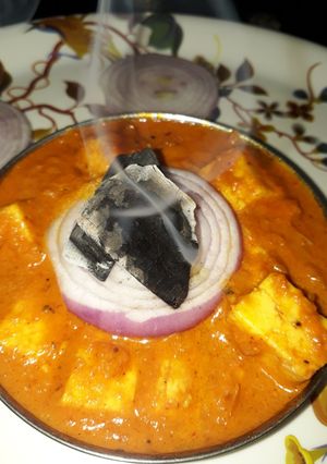 A picture of Paneer Angara - Smoky Flavored Paneer Curry.