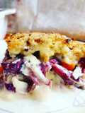 Sbriciolata di patate con radicchio, zucca e gorgonzola