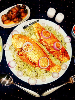 عکسی از دستور سبزی پلو با ماهی سرخو