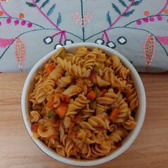 A picture of Veggie Italian pasta.