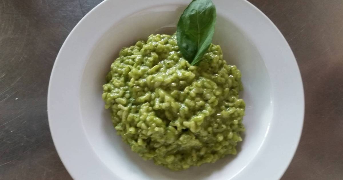 Risotto Al Pesto Receta De Chef Diosa Cookpad