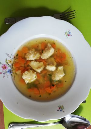 Vargányás daragaluska leves recept fotója