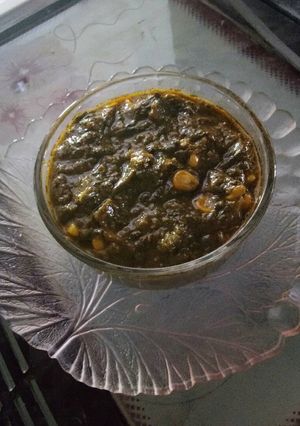 A picture of Palak corn.