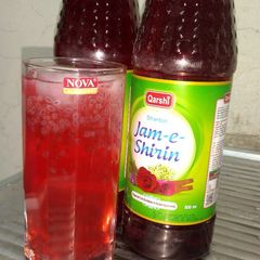 A picture of Rooh Afza/Jam-e-Shirin/Lal Sharbat.