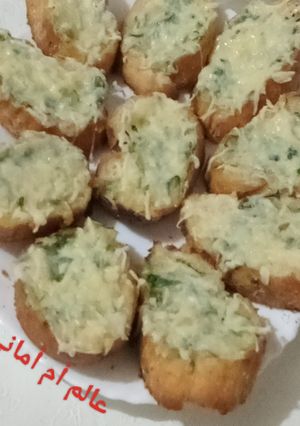 صورة لوصفة الخبز المحمص بالزبدة و الثوم