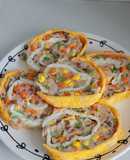 Giò hoa cuộn ngũ sắc