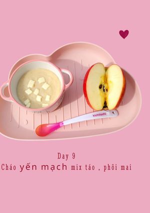 Hình của món Cháo yến mạch mix táo.