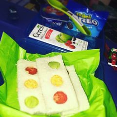 Traffic light 🚦 sandwich for a fun lunch box!#mylunchboxideas A picture of Traffic light 🚦 sandwich for a fun lunch box!#mylunchboxideas.