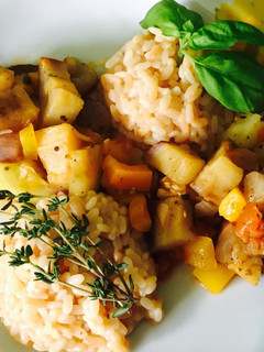 Mediterrán zöldséges rizottó recept fotója