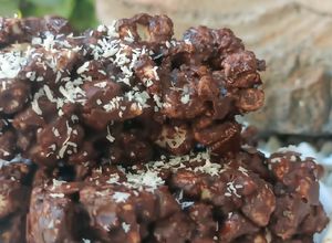 Une photo de 🍩 Snack riz soufflé choco coco