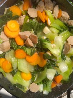 Foto resep Tumis pokcoy, wortel, baso