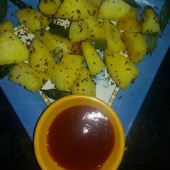 A picture of Yellow Idli.