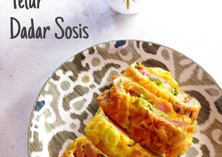 Resep Telur dadar sosis Anti Gagal