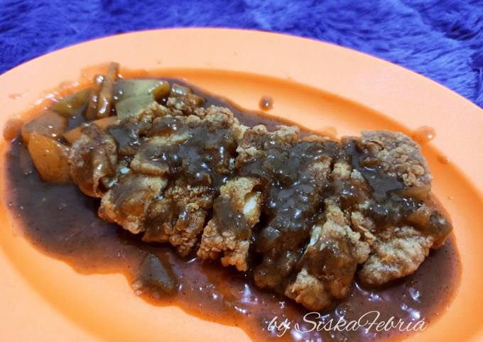 Panduan Masakan Resep Ayam Krispy Cop Saus Lada Hitam