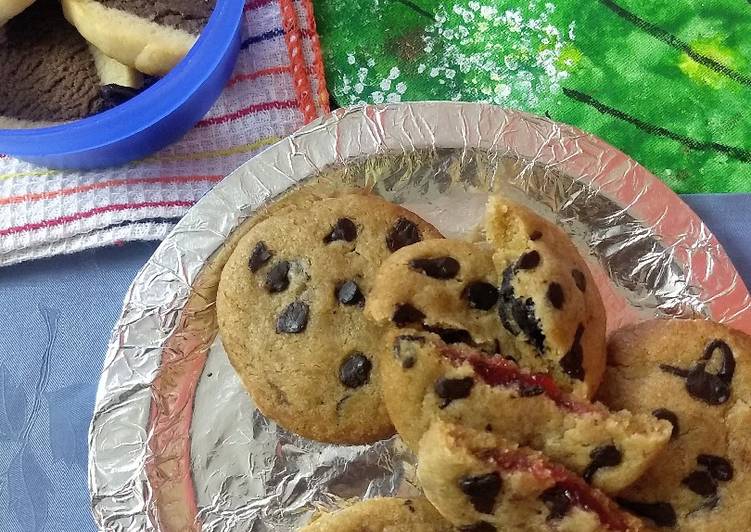 Recipe of Quick Eggless Jam Filled Cookies