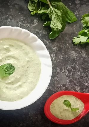 A picture of Mayo mint dip.