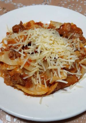 Une photo de Conchiglionis farcis de sauce bolognaise 🍅