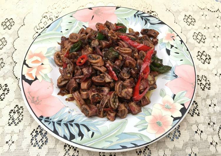 Tumis Cumi Kering Pedas