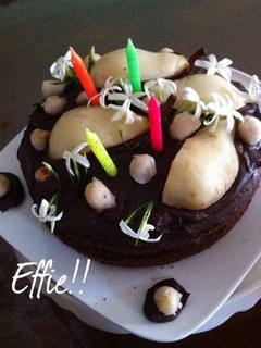 A picture of Chocolate mud cake.