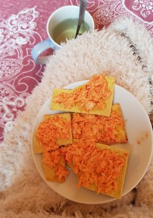 Una foto de Ave pimentón y mayo vegetal