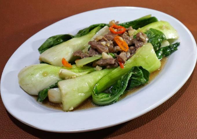 Resep Tumis Pakcoy Sapi Saus Tiram Oleh Nadira Avnedria Cookpad