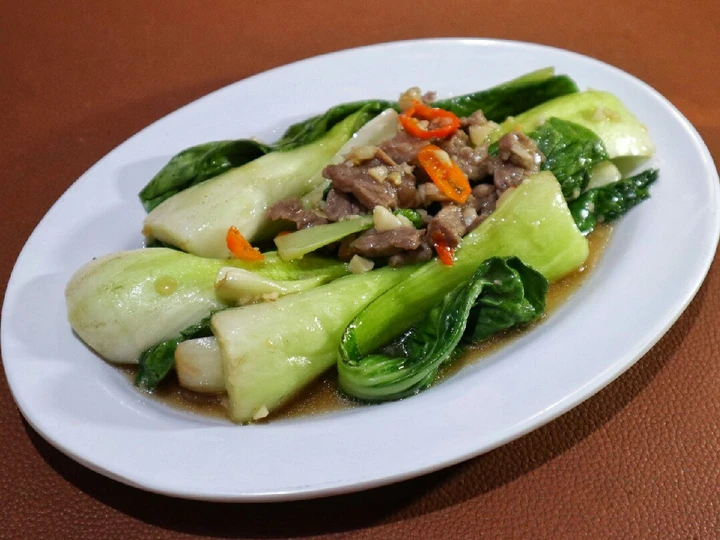 Cara Mudah Membuat Resep Tumis Pakcoy Sapi Saus Tiram yang Bisa Manjain Lidah