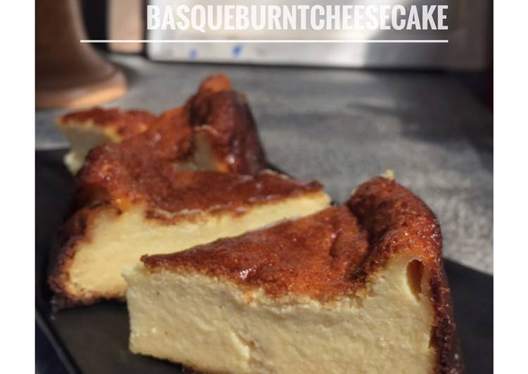 Cara Gampang Menyiapkan Basque burnt cheesecake Anti Gagal