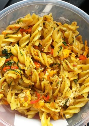Foto resep Fusilli Telur pedas