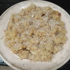 A picture of Egg Bread Halwa.Anda bread hlwa.