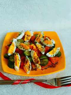 عکسی از دستور سالاد تخم مرغ (صبحانه رژیمی)