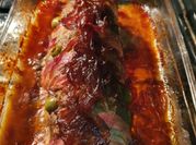 Una foto de rollo de carne bacon