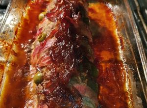 Una foto de Rollo de carne 🥩 molida o picada....