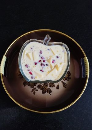 A picture of Sago fruit custard.