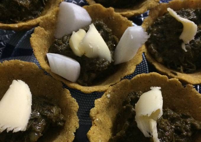 Step-by-Step Guide to Prepare Any-night-of-the-week Sarson ka saag in corn canapes