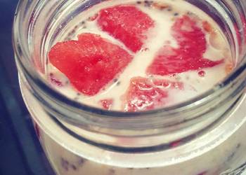 Update, Cooking Recipe Watermelon  Strawberry Overnight Oatmeal with Chia Seeds Delicious Simple Update, Cooking Recipe Watermelon  Strawberry Overnight Oatmeal with Chia Seeds Delicious Simple