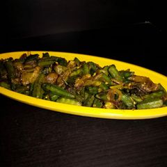 A picture of Chatpati bhindi.