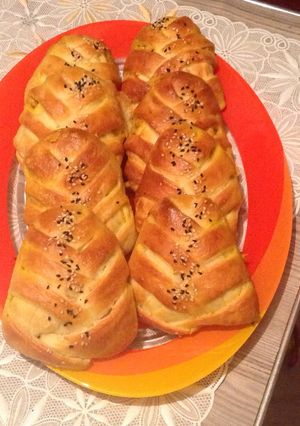 صورة لوصفة المثلثات المحشيه