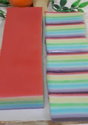 Foto resep Lapis beras rainbow