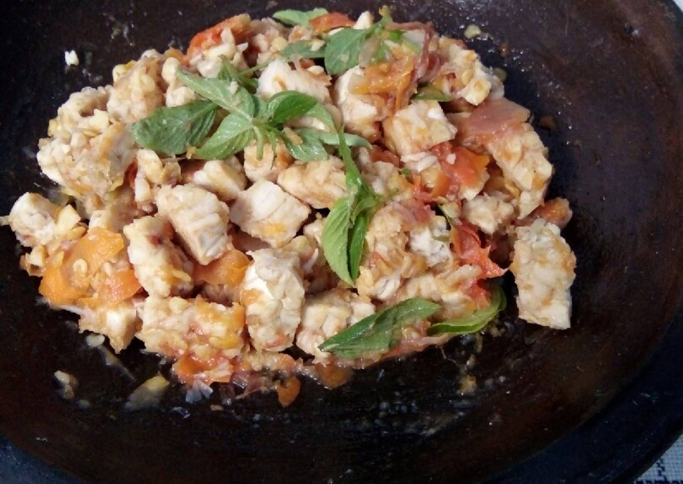 Sambel kukus tempe kemangi