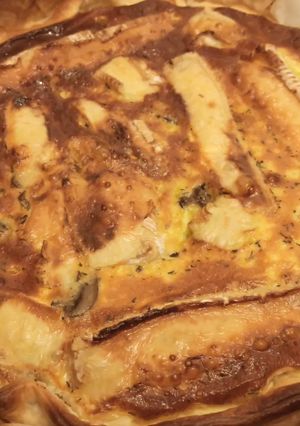 Une photo de Tarte aux champignons et pont l'évêque