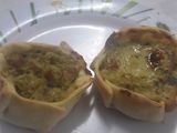 Canastitas de brócoli y salsa blanca. Super cremosos