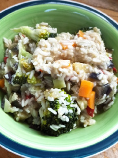 Una foto de Risotto con vegetales