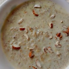 A picture of Sesame seeds and Oats Kheer/ Porridge #milk.
