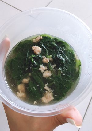 Hình của món Canh mồng tơi.