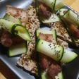 Pincho de Panceta y Calabacín, al toque de mostaza