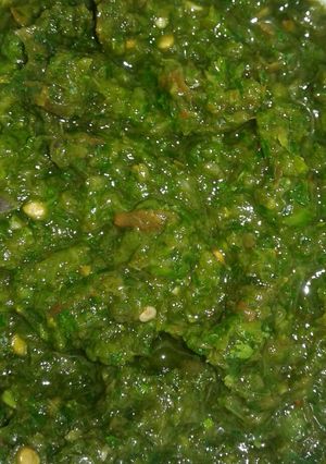 A picture of Dhaniya chutney.