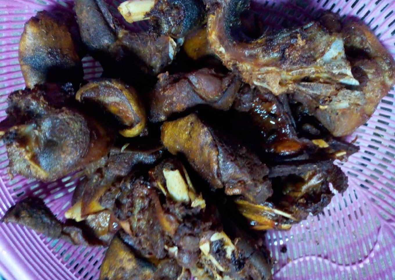Fried Goat meat